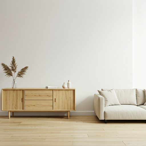 広々とした工業的でシックなロフトのリビングルーム